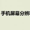 手機屏幕分辨率2k（手機屏幕分辨率怎么調）