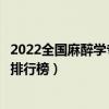2022全國麻醉學專業最好的十所大學（國內麻醉學專業大學排行榜）