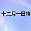十二月一日猜字謎打一個字（十二月打一字）