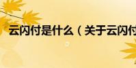 云閃付是什么(關于云閃付是什么的介紹)