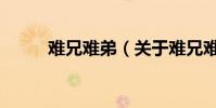 難兄難弟(關于難兄難弟的介紹)