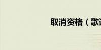 取消資格(歌詞)