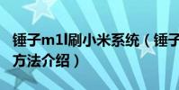 錘子m1l刷小米系統(錘子手機刷小米系統的方法介紹)