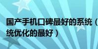 國產手機口碑最好的系統(國產手機中哪個系統優化的最好)