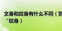 文身和紋身有什么不同(到底是“文身”還是“紋身)