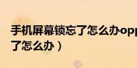 手機屏幕鎖忘了怎么辦oppo(手機屏幕鎖忘了怎么辦)