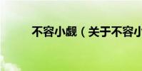 不容小覷(關于不容小覷的介紹)
