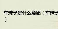 車珠子是什么意思(車珠子是什么梗什么意思)