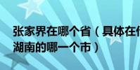 張家界在哪個省(具體在什么地方 張家界在湖南的哪一個市)