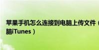 蘋果手機怎么連接到電腦上傳文件(蘋果手機怎么連接到電腦iTunes)