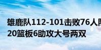 雄鹿隊112-101擊敗76人隊 字母哥砍下36分20籃板6助攻大號兩雙
