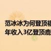 范冰冰為何登頂福布斯榜（2017福布斯中國名人榜：范冰冰年收入3億登頂鹿晗第二）