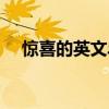 驚喜的英文單詞是什么（用英語怎么說）