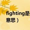 fighting是什么意思網絡（fighting是什么意思）