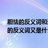 膽怯的反義詞和近義詞是什么?（膽怯的近義詞是什么膽怯的反義詞又是什么）