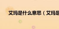 艾瑪是什么意思(艾瑪是什么意思啊)