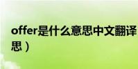 offer是什么意思中文翻譯(OFFER是什么意思)
