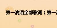 第一滴淚全部歌詞(第一滴淚全部歌詞)
