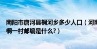 南陽市唐河縣桐河鄉多少人口(河南省南陽市唐河縣桐河鄉桐一村郵編是什么?)