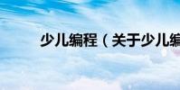 少兒編程(關于少兒編程的介紹)