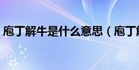 庖丁解牛是什么意思(庖丁解牛是什么意思)