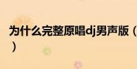 為什么完整原唱dj男聲版(為什么完整版歌詞)