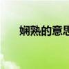 嫻熟的意思（關于嫻熟的意思的介紹）