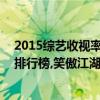 2015綜藝收視率排行榜（2017年6月12日綜藝節目收視率排行榜,笑傲江湖收視率一二名）