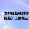 女神降臨韓劇收視率（2021最新熱門韓劇TOP10：《女神降臨》上榜第三評分最高）