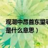 觀潮中昂首東望等著盼著表現出了什么（觀潮里的昂首東望是什么意思）