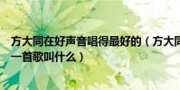 方大同在好聲音唱得最好的(方大同在快樂大本營唱的最后一首歌叫什么)