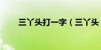 三丫頭打一字(三丫頭(打一字))