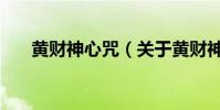 黃財神心咒(關于黃財神心咒的介紹)