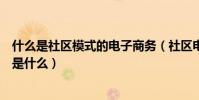 什么是社區模式的電子商務(社區電子商務和電子商務社區是什么)