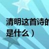 清明這首詩的意思簡單的（清明這首詩的意思是什么）