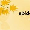 abide（關于abide的介紹）