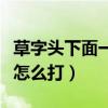 草字頭下面一個必怎么讀（草字頭下面一個必怎么打）
