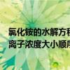 氯化銨的水解方程式及離子方程式（氯化銨水解方程式及其離子濃度大小順序）
