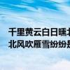 千里黃云白日曛北風吹雁雪紛紛是什么詩（千里黃云白日曛北風吹雁雪紛紛是什么意思）
