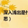 深入淺出是什么生肖（“深入淺出”是什么意思）