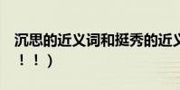 沉思的近義詞和挺秀的近義詞是什么(速求!!!)