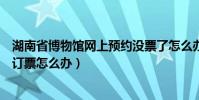 湖南省博物館網上預約沒票了怎么辦(湖南省博物館網上沒訂票怎么辦)