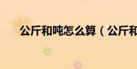 公斤和噸怎么算(公斤和噸怎么換算)