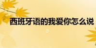 西班牙語的我愛你怎么說(西班牙語的)