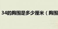 34的胸圍是多少厘米(胸圍33F是什么概念)