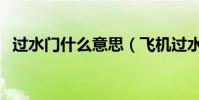 過水門什么意思(飛機過水門儀式的由來)