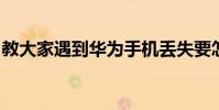 教大家遇到華為手機丟失要怎么找回來的方法
