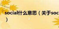 social什么意思(關于social什么意思的介紹)