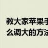 教大家蘋果手機iPhoneSE 11pro外放聲音怎么調大的方法 