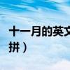 十一月的英文縮寫怎么寫（十一月的英文怎么拼）